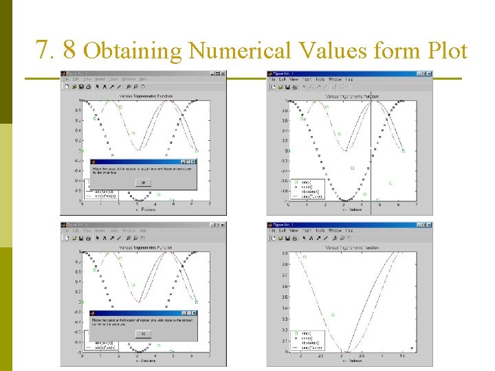 7. 8 Obtaining Numerical Values form Plot 7. 8 Obtaining Numerical Values form Plot