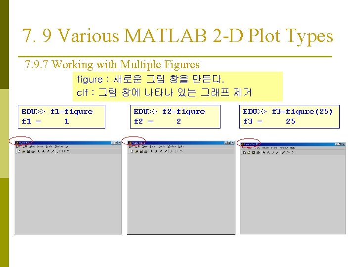 7. 9 Various MATLAB 2 -D Plot Types 7. 9. 7 Working with Multiple 7. 9 Various MATLAB 2 -D Plot Types 7. 9. 7 Working with Multiple