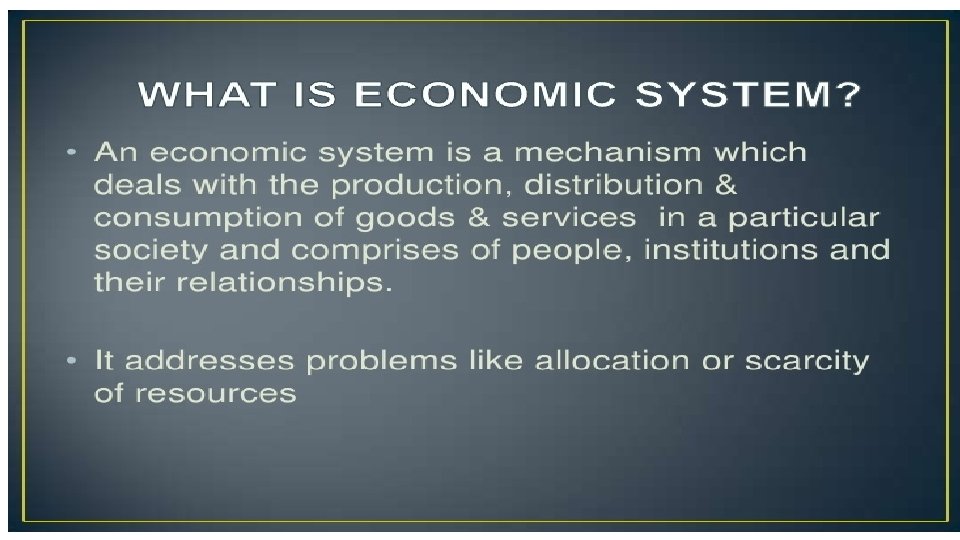 Economic system 