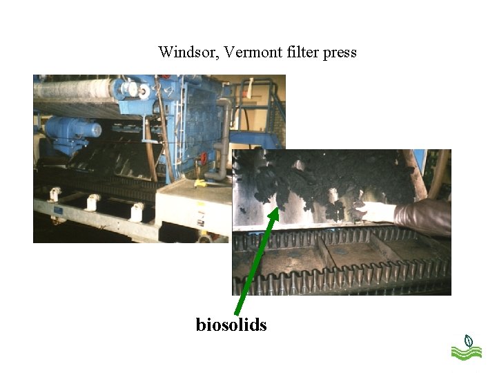 Windsor, Vermont filter press biosolids 