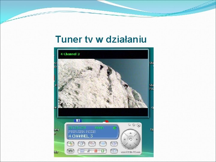 Tuner tv w działaniu 