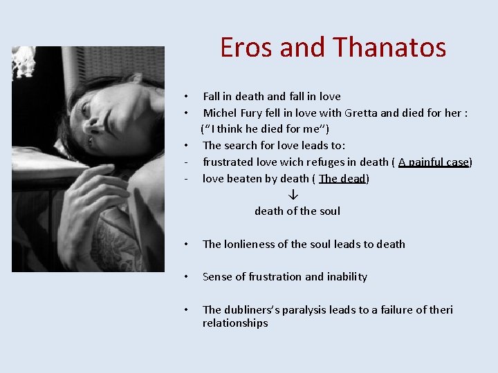 Eros and Thanatos Fall in death and fall in love Michel Fury fell in