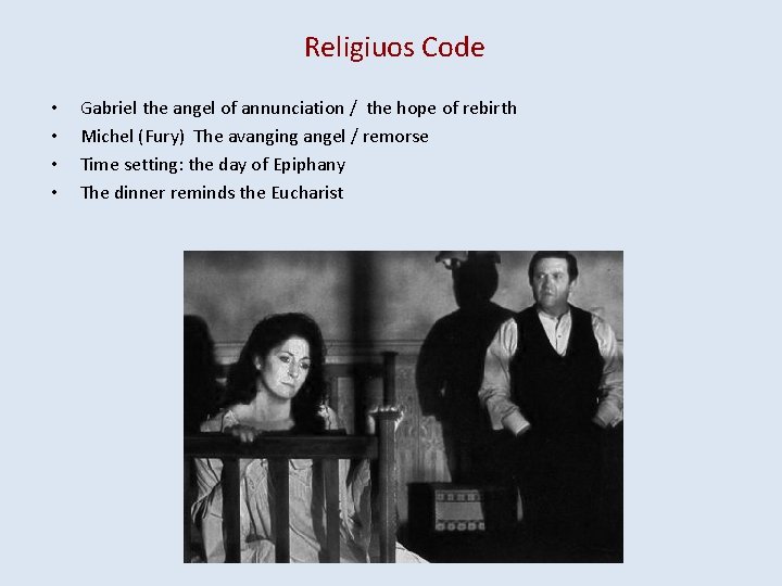 Religiuos Code • • Gabriel the angel of annunciation / the hope of rebirth