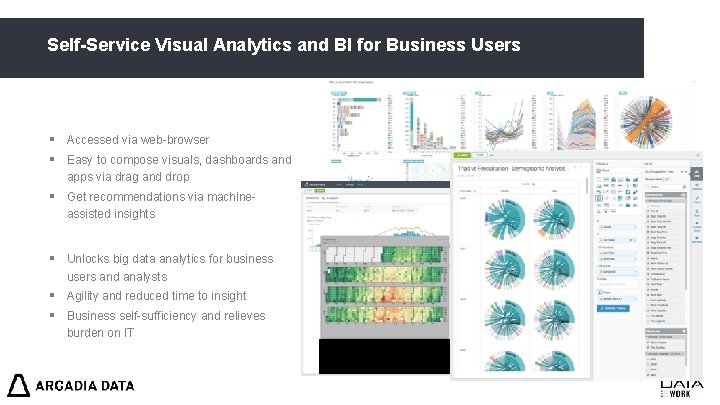 Self-Service Visual Analytics and BI for Business Users ▪ Intuitive and Visual UI that