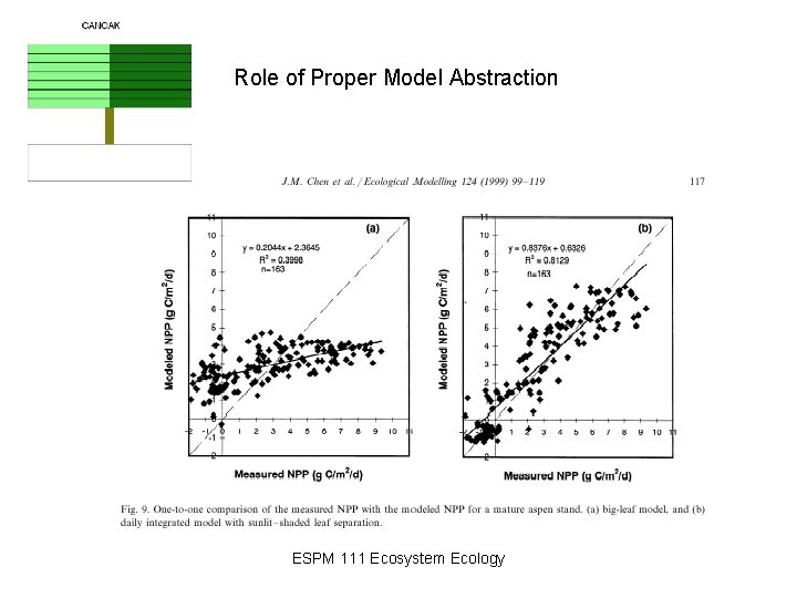 Role of Proper Model Abstraction ESPM 111 Ecosystem Ecology 