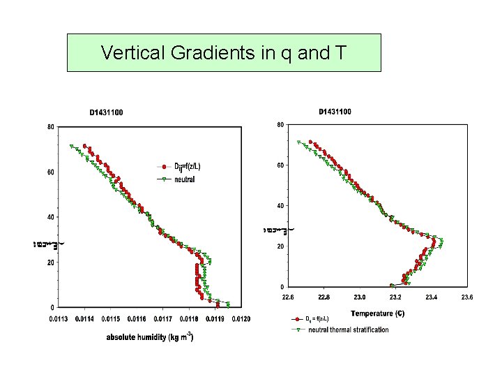 Vertical Gradients in q and T 