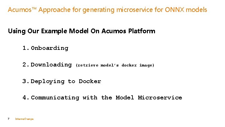 Acumos™ Approache for generating microservice for ONNX models Using Our Example Model On Acumos