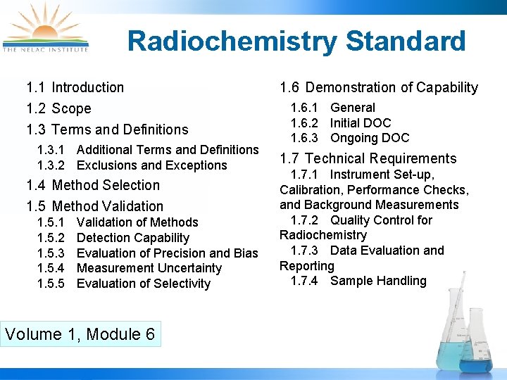 Radiochemistry Standard 1. 1 Introduction 1. 2 Scope 1. 3 Terms and Definitions 1.