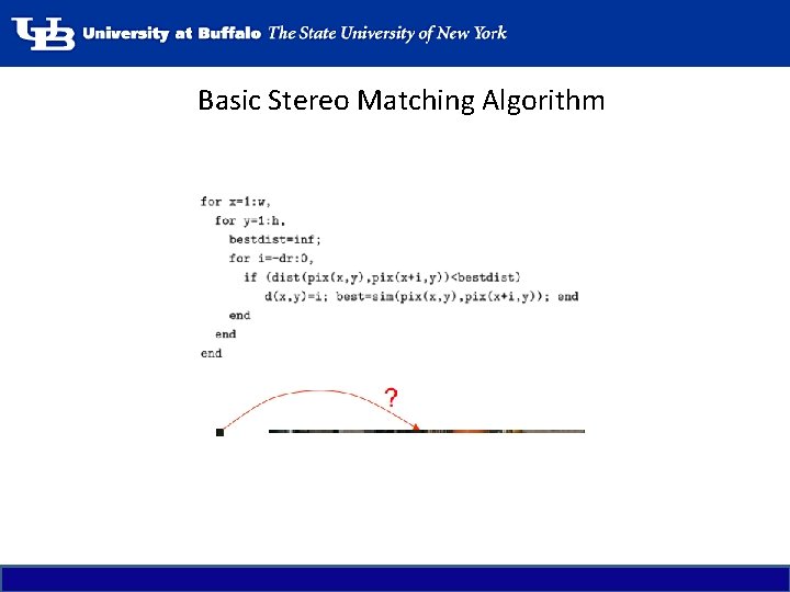 Basic Stereo Matching Algorithm 