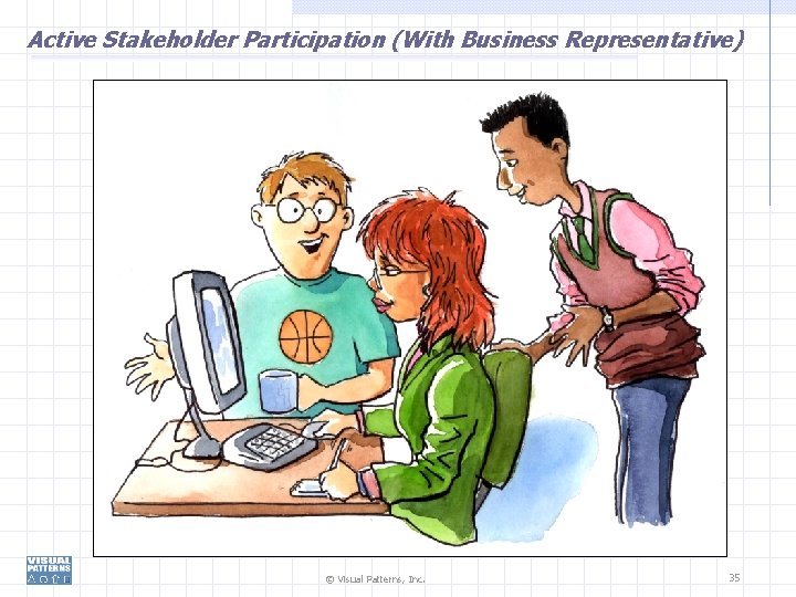 Active Stakeholder Participation (With Business Representative) © Visual Patterns, Inc. 35 