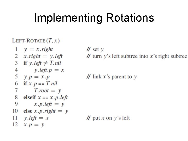 Implementing Rotations 