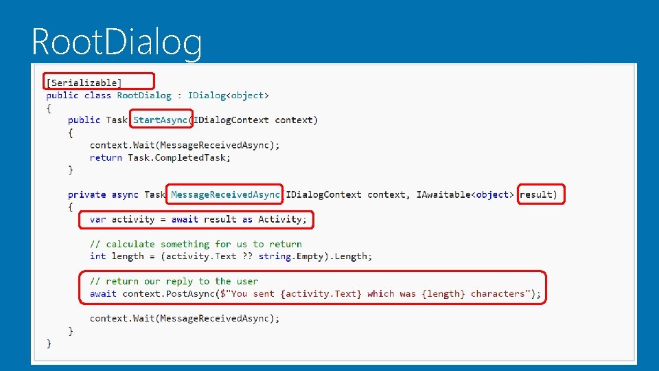 Root. Dialog 