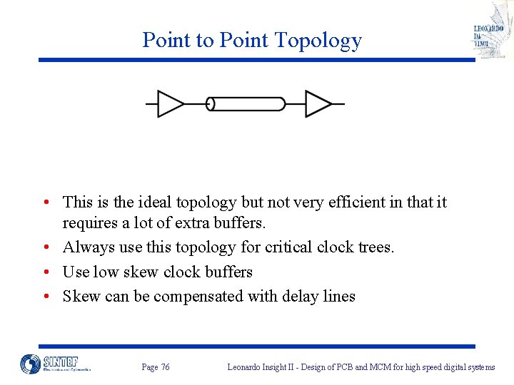 Point to Point Topology • This is the ideal topology but not very efficient