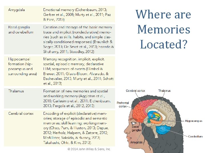 Where are Memories Located? © 2014 John Wiley & Sons, Inc. All rights reserved.