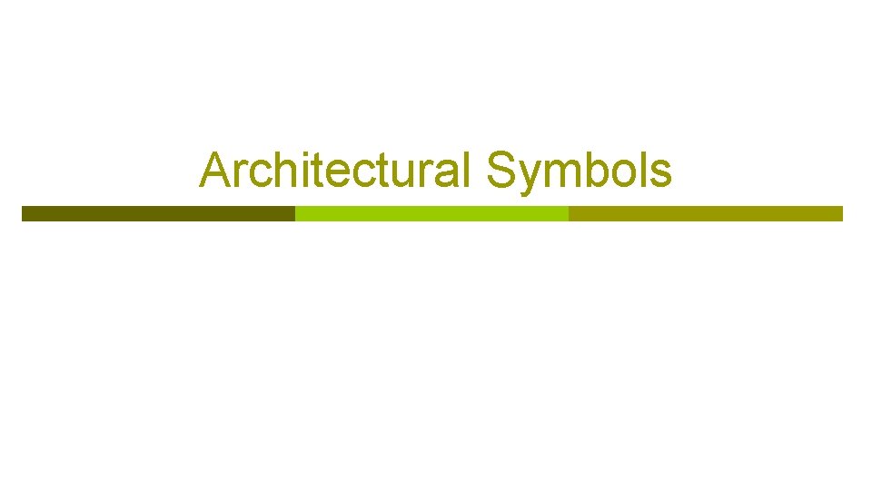 Architectural Symbols 