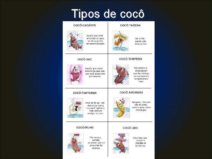 Tipos de cocô 