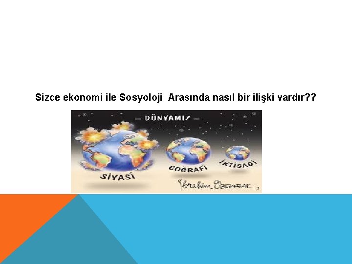 Sizce ekonomi ile Sosyoloji Arasında nasıl bir ilişki vardır? ? 