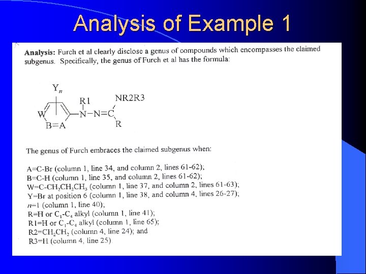 Analysis of Example 1 