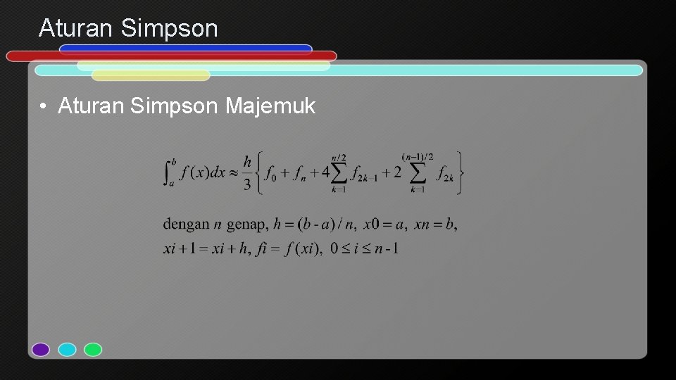 Aturan Simpson • Aturan Simpson Majemuk 