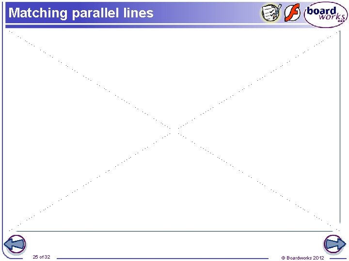 Matching parallel lines 25 of 32 © Boardworks 2012 