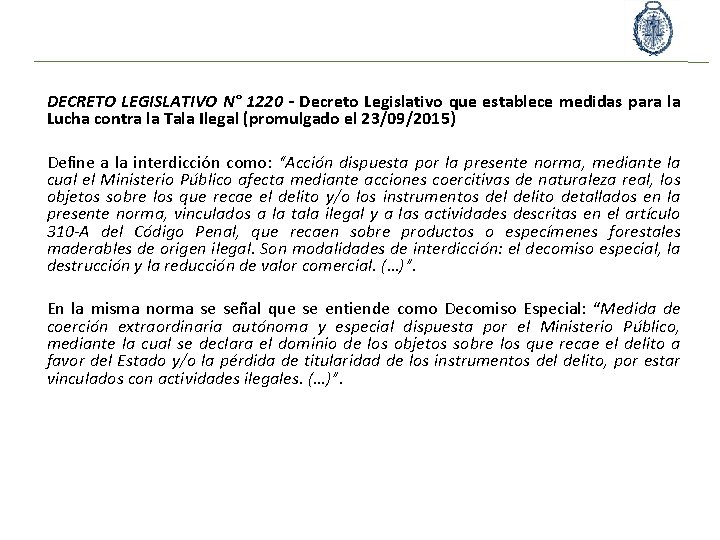 DECRETO LEGISLATIVO N° 1220 - Decreto Legislativo que establece medidas para la Lucha contra