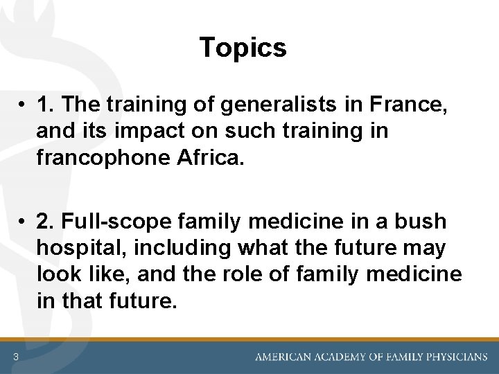 Topics • 1. The training of generalists in France, and its impact on such