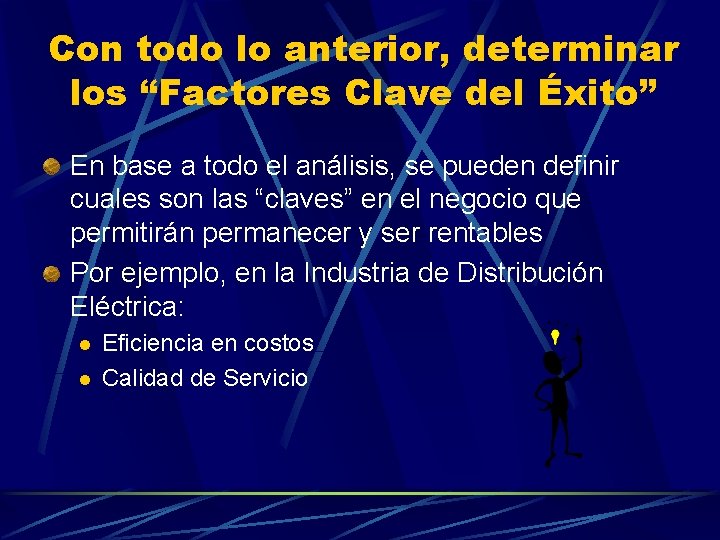 Con todo lo anterior, determinar los “Factores Clave del Éxito” En base a todo