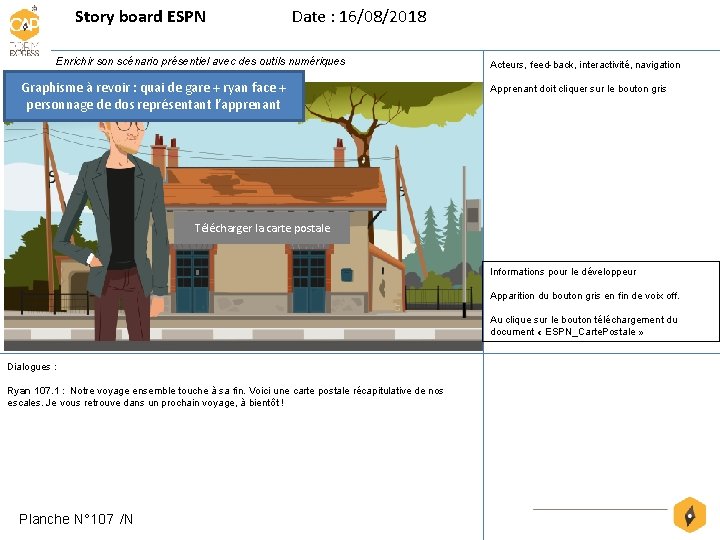 Story board ESPN Date : 16/08/2018 Enrichir son scénario présentiel avec des outils numériques