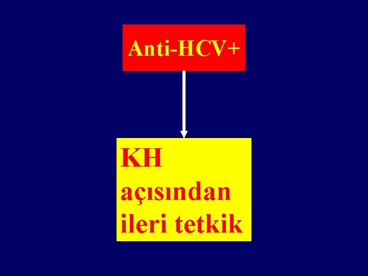 Anti-HCV+ KH açısından ileri tetkik 