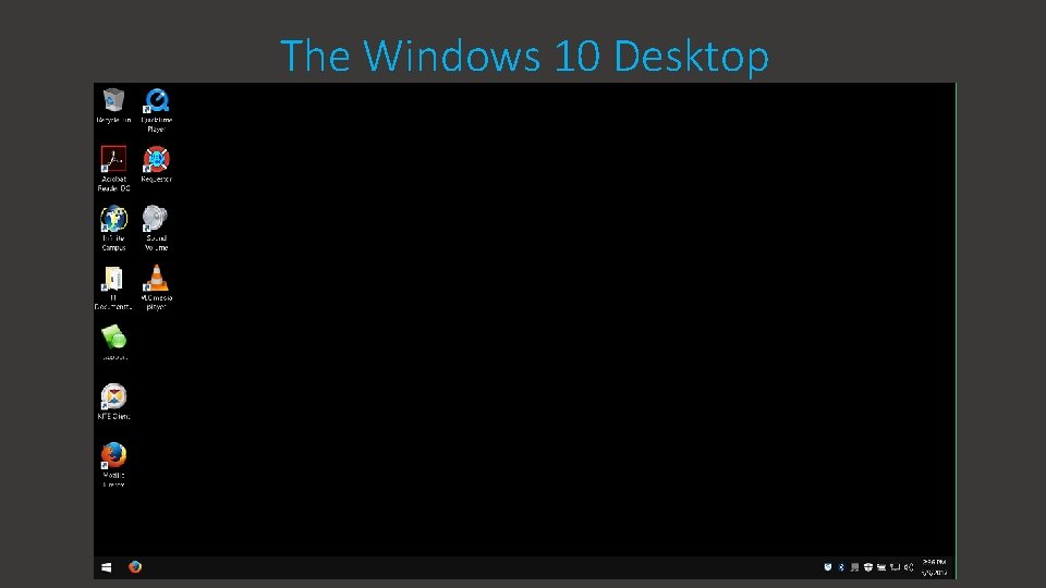 The Windows 10 Desktop 