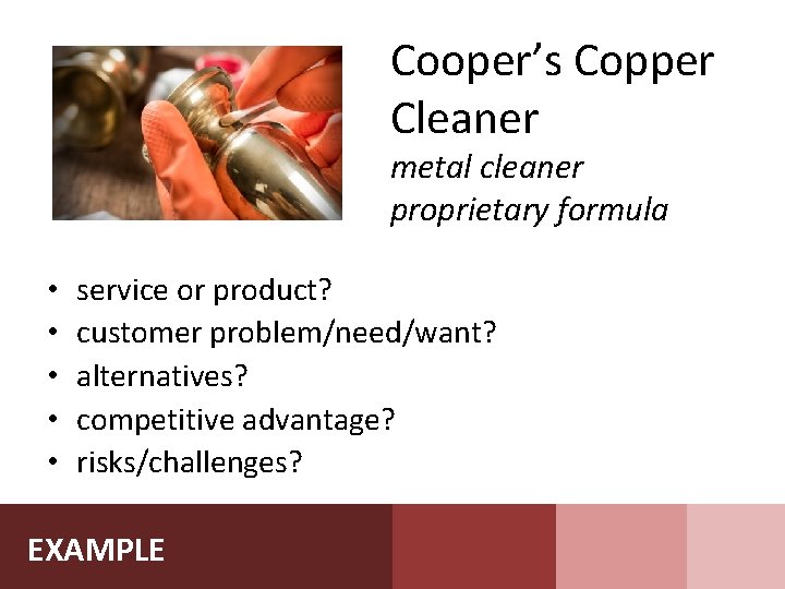 Cooper’s Copper Cleaner metal cleaner proprietary formula • • • service or product? customer