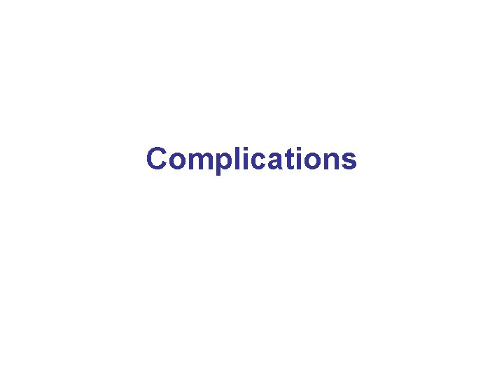 Complications 