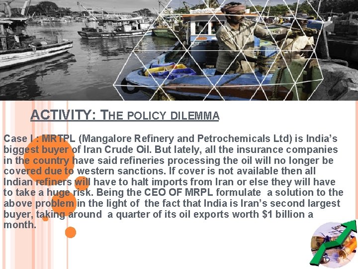 ACTIVITY: THE POLICY DILEMMA Case I : MRTPL (Mangalore Refinery and Petrochemicals Ltd) is