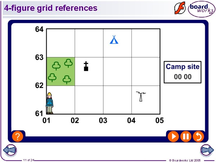 4 -figure grid references 11 of 24 © Boardworks Ltd 2005 