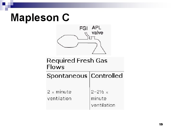 Mapleson C 19 