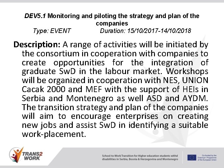 DEV 5. 1 Monitoring and piloting the strategy and plan of the companies Type: