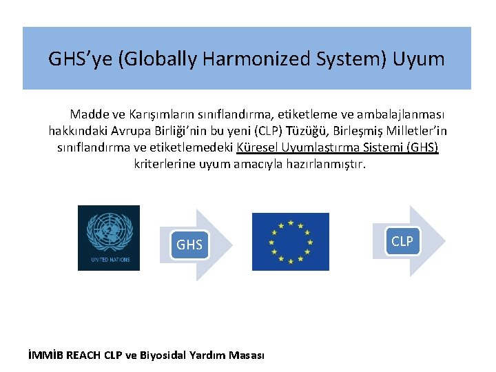 GHS’ye (Globally Harmonized System) Uyum Madde ve Karışımların sınıflandırma, etiketleme ve ambalajlanması hakkındaki Avrupa