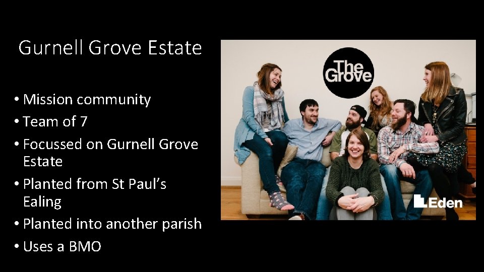 Gurnell Grove Estate • Mission community • Team of 7 • Focussed on Gurnell