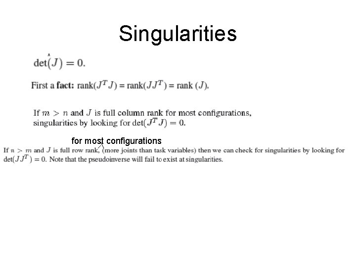 Singularities for most configurations 