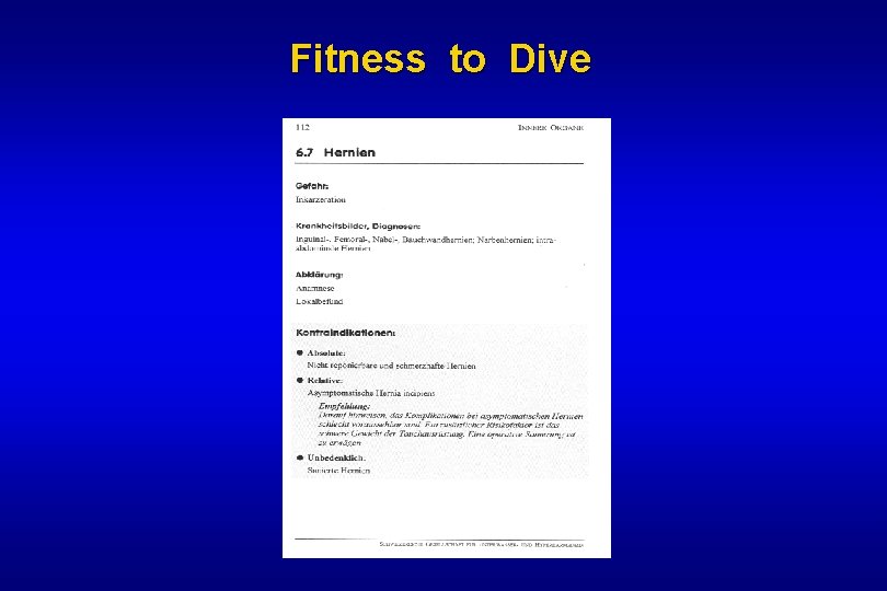 Fitness to Dive 
