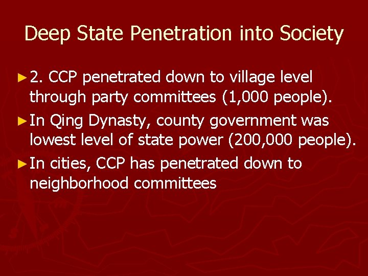 Deep State Penetration into Society ► 2. CCP penetrated down to village level through