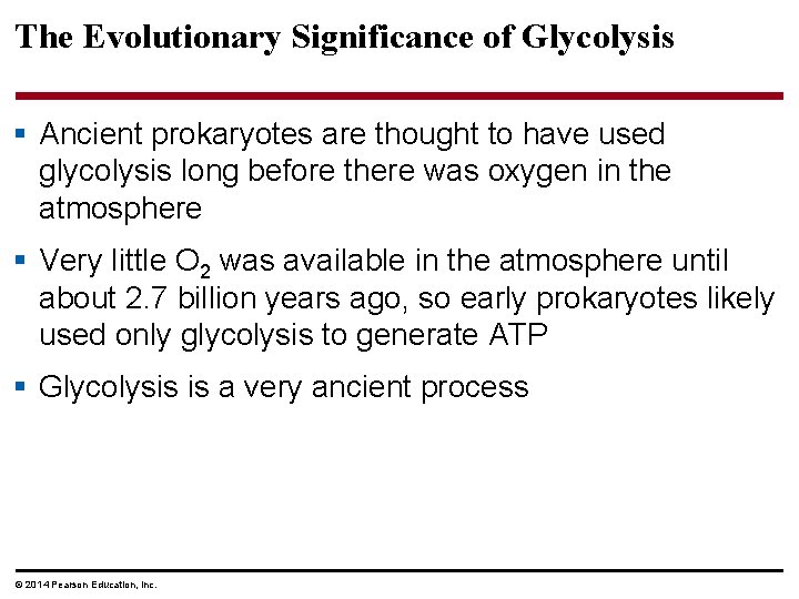 The Evolutionary Significance of Glycolysis § Ancient prokaryotes are thought to have used glycolysis