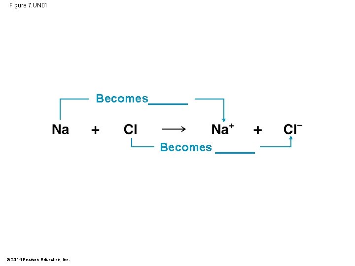 Figure 7. UN 01 Becomes______ Becomes ______ © 2014 Pearson Education, Inc. 