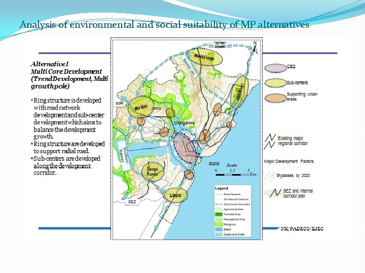 Analysis of environmental and social suitability of MP alternatives 