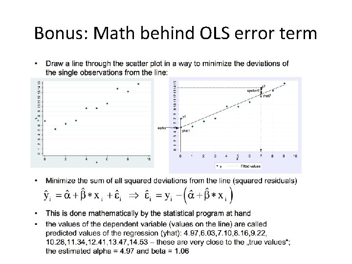 Bonus: Math behind OLS error term 