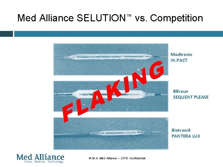 Med Alliance SELUTION™ vs. Competition F A L I K G N Medtronic IN.