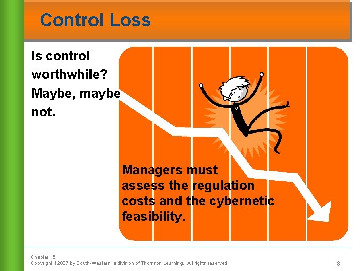 Control Loss Is control worthwhile? Maybe, maybe not. Managers must assess the regulation costs