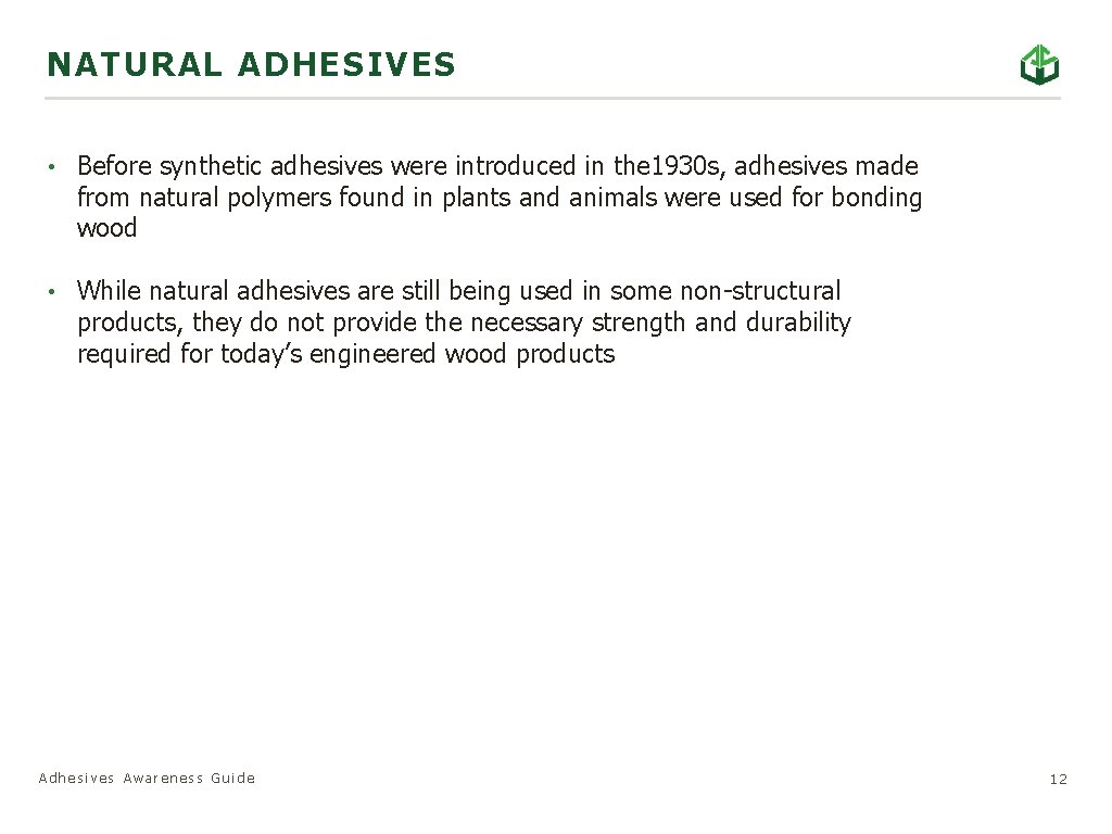 ADHESIVES AWARENESS GUIDE Ray OBrocki CBO Manager Fire