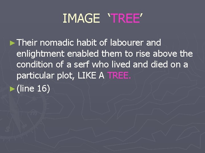 IMAGE ‘TREE’ ► Their nomadic habit of labourer and enlightment enabled them to rise