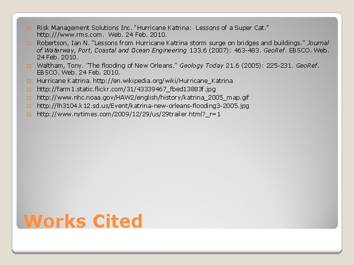 � � � � Risk Management Solutions Inc. “Hurricane Katrina: Lessons of a Super